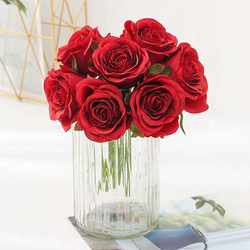 Silk Roses Bouquet: Artificial Flowers for Home Decoration