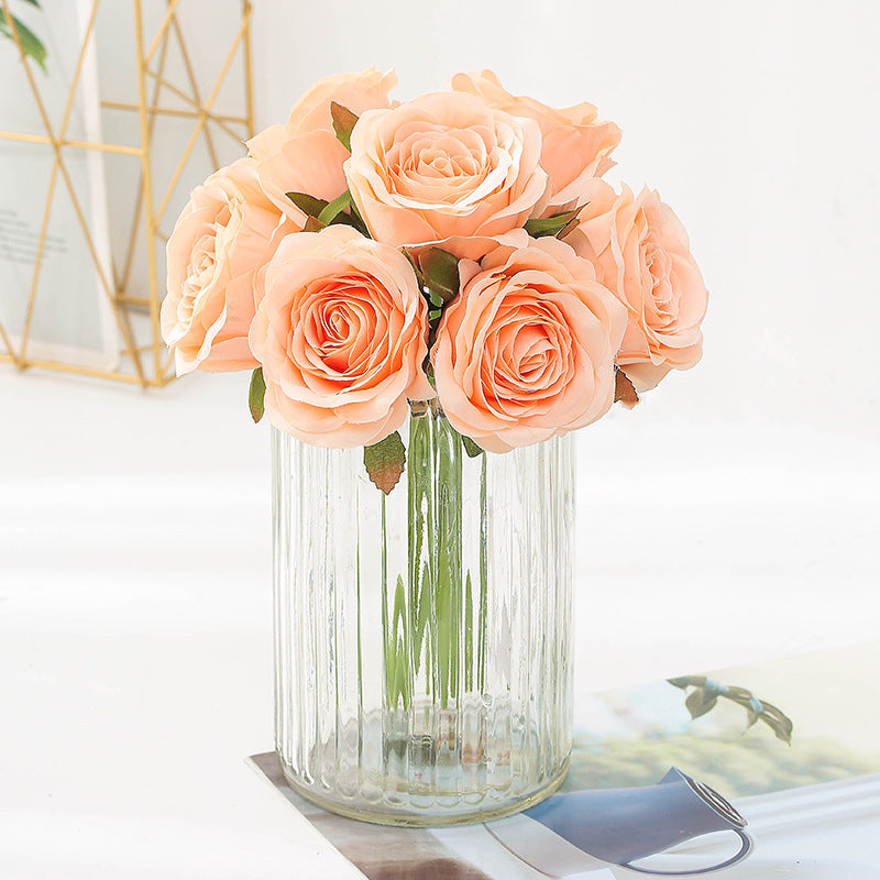 Silk Roses Bouquet: Artificial Flowers for Home Decoration