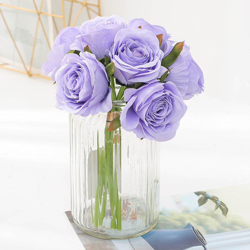 Silk Roses Bouquet: Artificial Flowers for Home Decoration