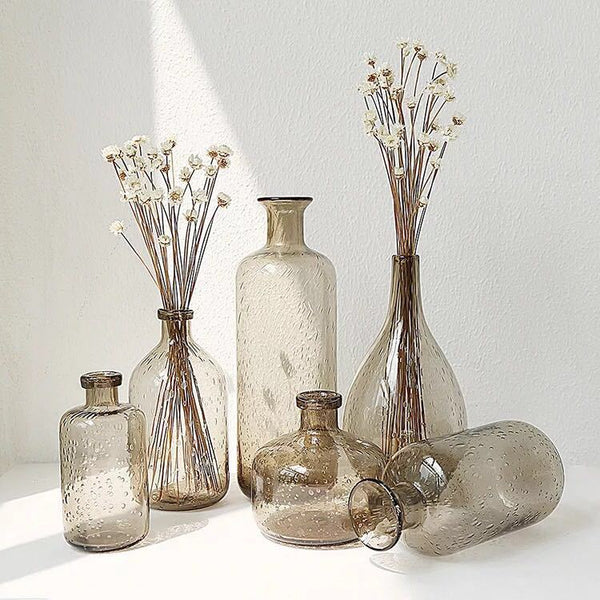 Bubble Glass Vase: Stylish Home Decor Accent