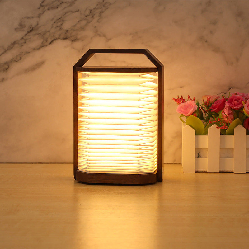 Creative Wooden Hand Lamp: Perfect Bedside Table Decoration