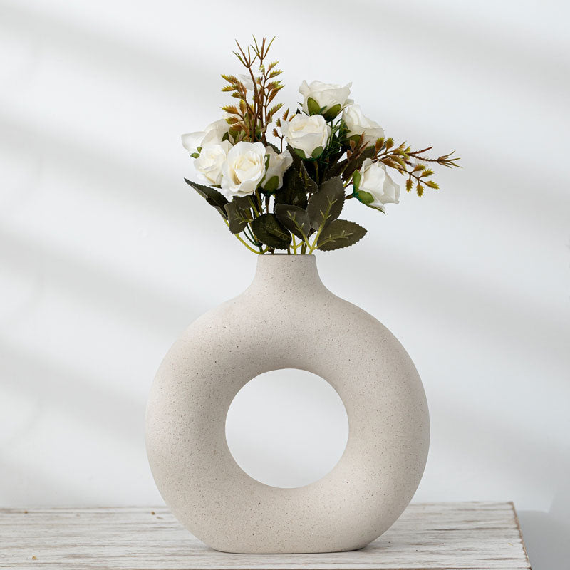 New Style Frosted Biscuit Vase: Particle Flower Arranging Device