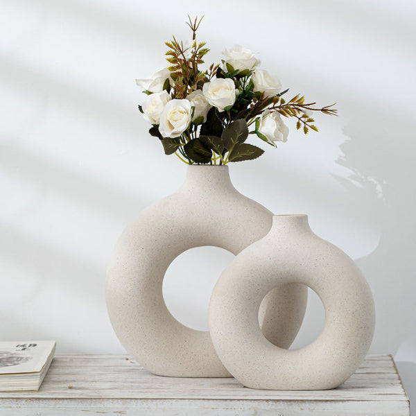 New Style Frosted Biscuit Vase: Particle Flower Arranging Device